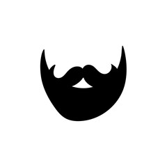 Beard silhouette vector icon