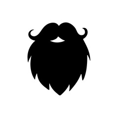 Beard silhouette vector icon