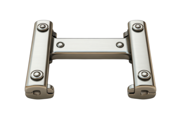 A captivating industrial chic metal brace radiating strength and mechanical elegance against on transparent background