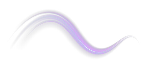 Abstract neon rays of light on a transparent background in PNG format. Purple speeds on the expressway. Vector illustration for perfect effect with sparkles