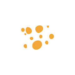 Crunchy sweet bread crumbs. Vector cartoon flat illustration