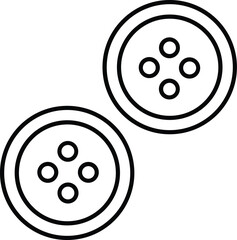 shirt buttons icon vector on white background