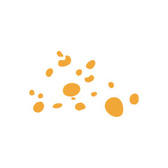 Crunchy sweet bread crumbs. Vector cartoon flat illustration