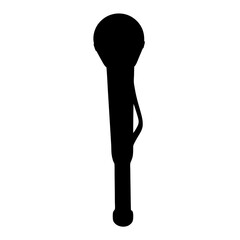 Silhouette of a Microphone with a Builtin Handgrip for Performance and Recording