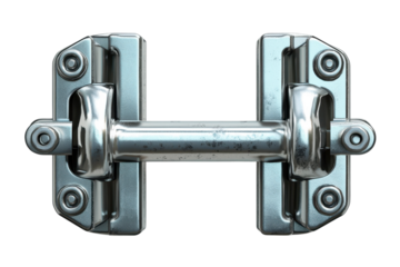 A sturdy metal gate latch promising security and peace of mind guarding against unwanted on transparent background