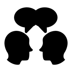 Two people engaged in dialogue and conversation with mutual understanding