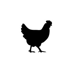 Chicken black silhouettes icon