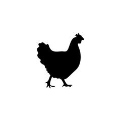 Chicken black silhouettes icon