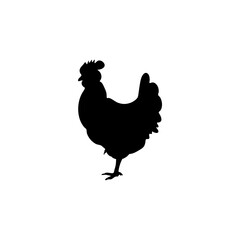 Chicken black silhouettes icon