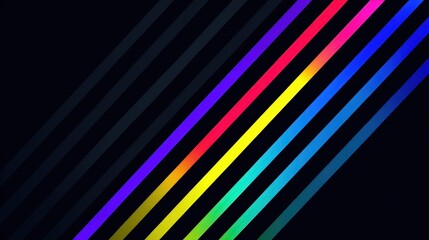 Abstract Diagonal Stripes Background Vivid Rainbow Colors Modern Design