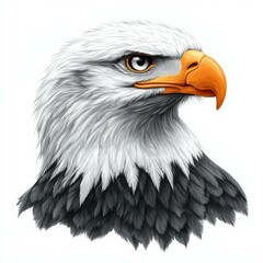 Majestic eagle portrait showcasing detailed features with vibrant colors and striking expression