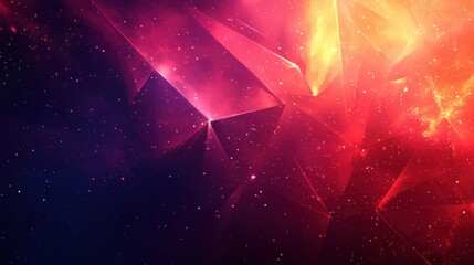 Abstract geometric shapes, vibrant colors, digital art