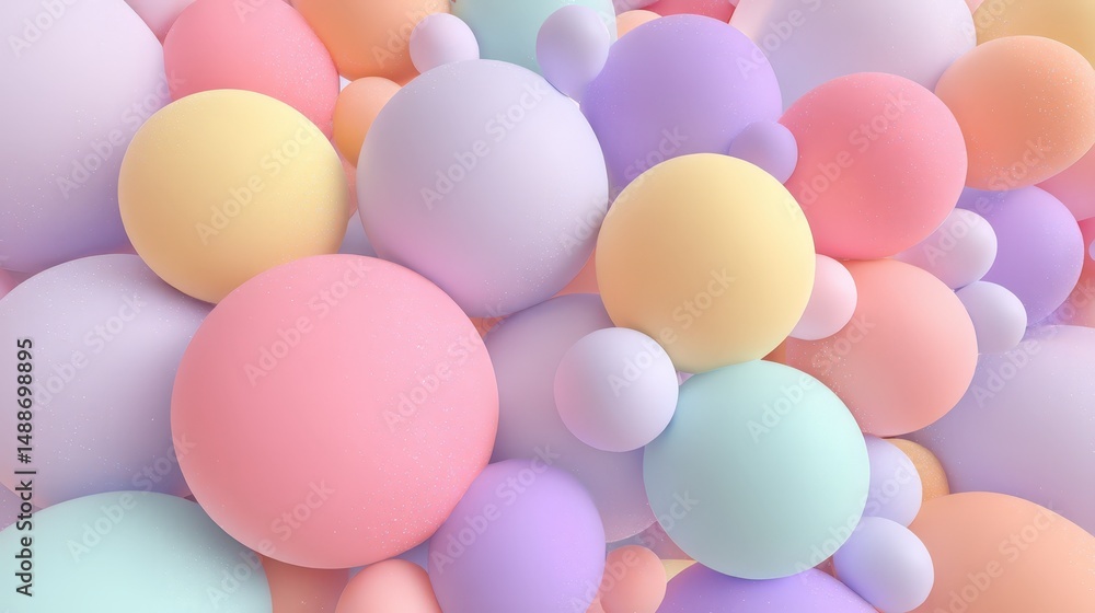Poster pastel colored spheres background abstract soft texture for design projects