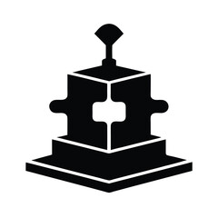 Puzzle Structure Silhouette.
