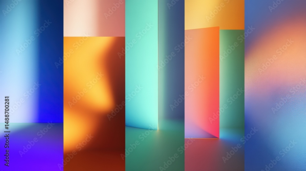 Poster abstract colorful background with pastel shades and gradient texture ideal for modern designs and pr