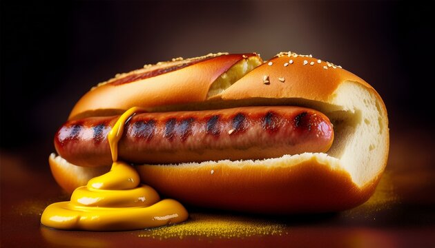 Bratwurst im Br&ouml;tchen mit Senf