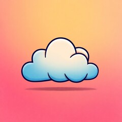 Fototapeta premium fluffy cloud with soft curves