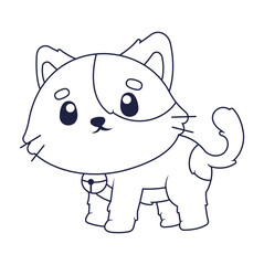 Hand drawn coloring book illustration	
