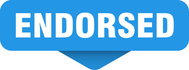 endorsed sticker. endorsed sign on transparent background