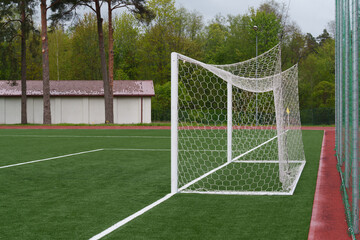soccer goal on the field