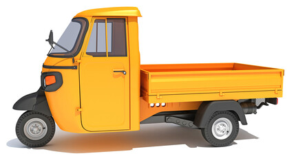 Pickup Mini Truck Carrier 3D rendering on white background