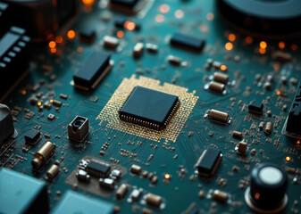 Seamless pattern of eco-friendly icons including leaves, recycle symbols and trees.