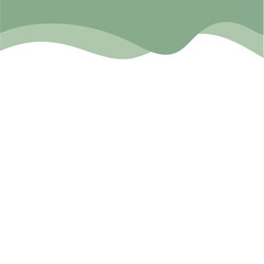 Modern green corner border shape