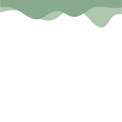 Modern green corner border shape