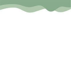 Obraz premium Modern green corner border shape