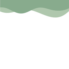 Obraz premium Modern green corner border shape