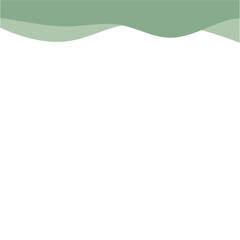 Modern green corner border shape