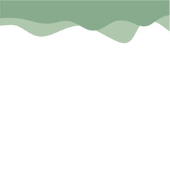 Modern green corner border shape