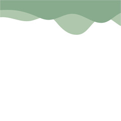 Obraz premium Modern green corner border shape