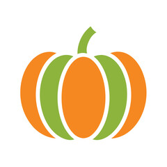 Simple vector illustration of a colorful pumpkin perfect for fall and thanksgiving holidays