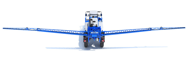 Self Propelled Farm Sprayer 3D rendering on white background © 3D Horse