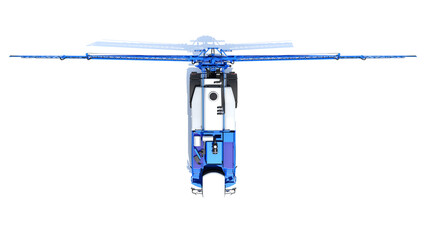 Self Propelled Farm Sprayer 3D rendering on white background