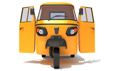 Pickup Mini Truck Carrier 3D rendering on white background