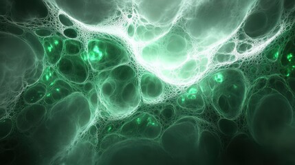 Abstract, glowing, cellular structure