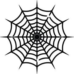 Obraz premium Spider Web Silhouette Set – Halloween Spider Net Vector Collection Creepy Spider Net Icons in Black Silhouette | Happy Halloween Design 