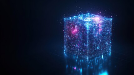 Abstract glowing cube (2)