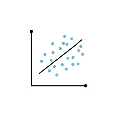 Correlation icon vector 
