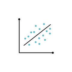 Correlation icon vector 