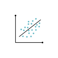 Correlation icon vector 