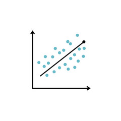 Correlation icon vector 
