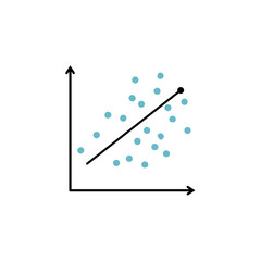 Correlation icon vector 