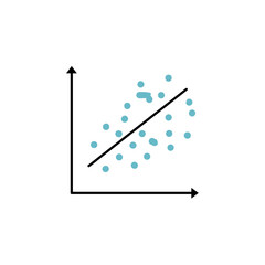 Correlation icon vector 