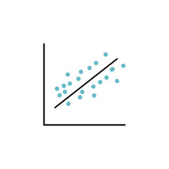 Correlation icon vector 
