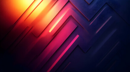Abstract Colorful Waves in Blue and Orange Gradient Background
