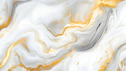 Elegant Abstract Marble Texture with Gold and White Swirls