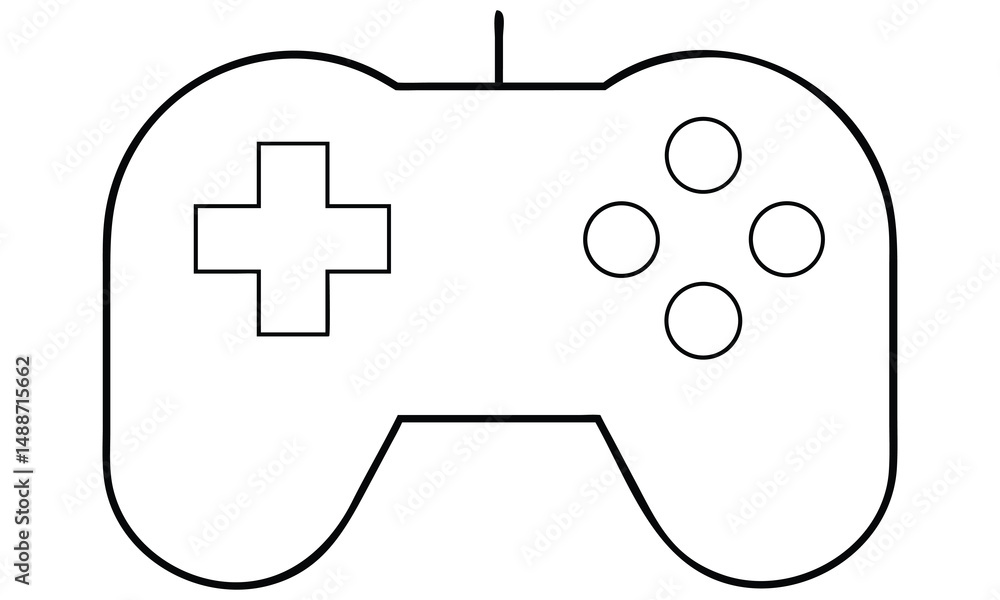 Poster this joystick vector icon represents a classic game controller, a symbol of video games and interact